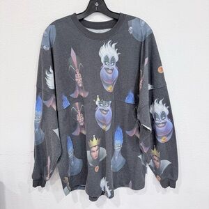 Disney World Spirit Jersey Villains Long sleeve T-Shirt Size Large